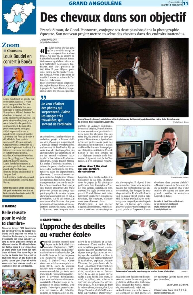 Presse è Sud Ouest - Série photo - La Force Tranquille - grain de Pixel - photographe professionnel à Angoulême - Franck Simon